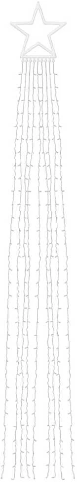 Kalėdų eglutės girlianda, šalta balta, 375cm, 320 LED lempučių