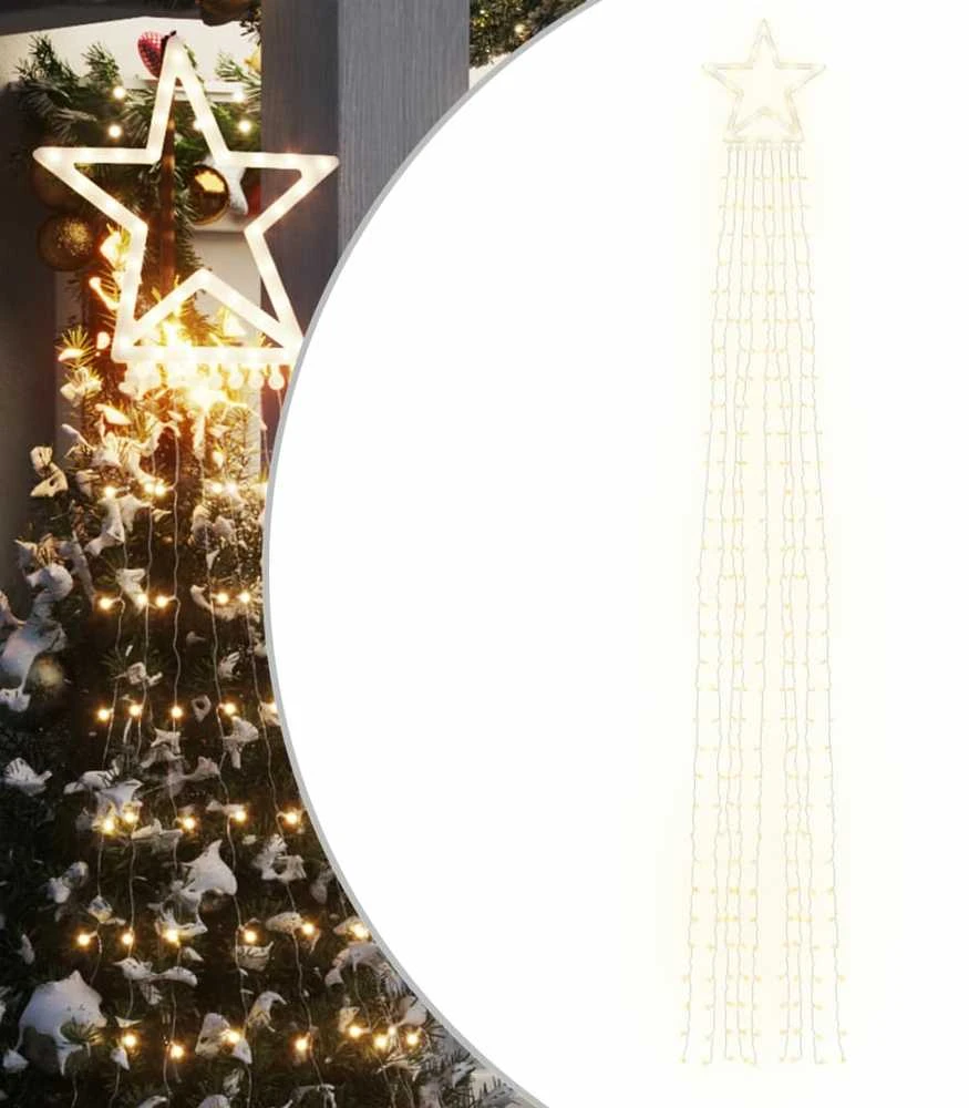 Kalėdų eglutės girlianda, šilta balta, 375cm, 320 LED lempučių