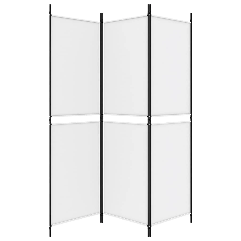Kambario pertvara, 3 dalių, baltos spalvos, 150x180cm, audinys