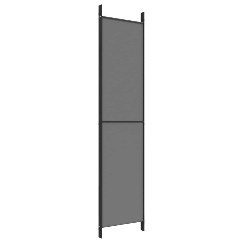 Kambario pertvara, 4 dalių, antracito, 200x220cm, audinys