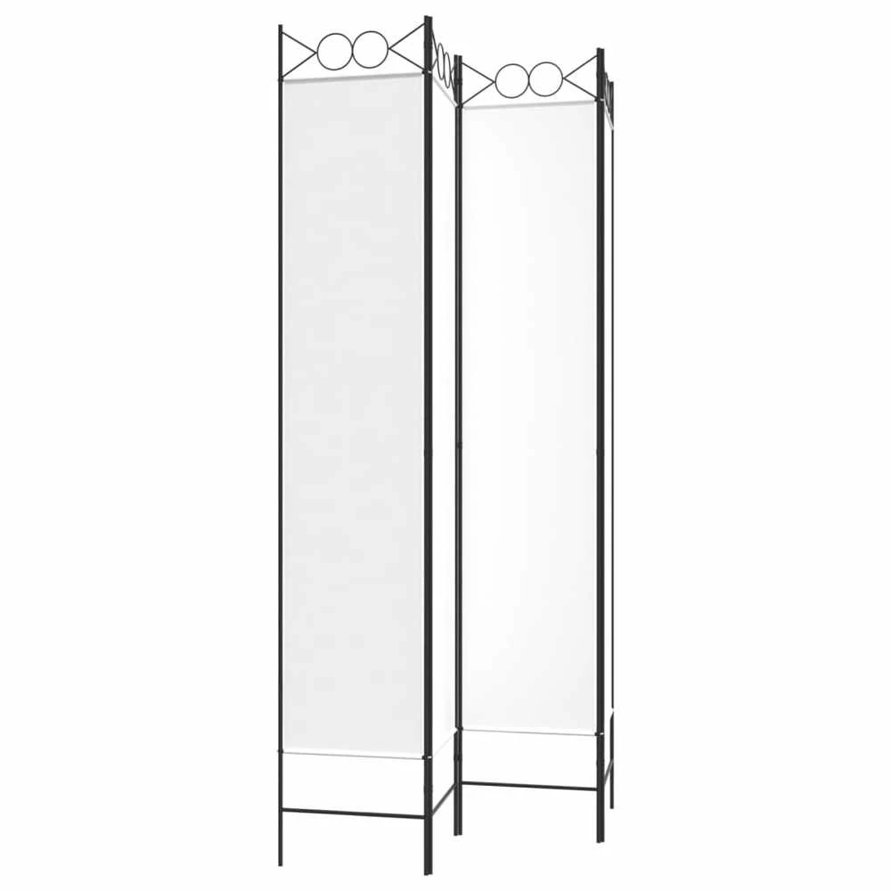Kambario pertvara, 4 dalių, baltos spalvos, 160x220cm, audinys