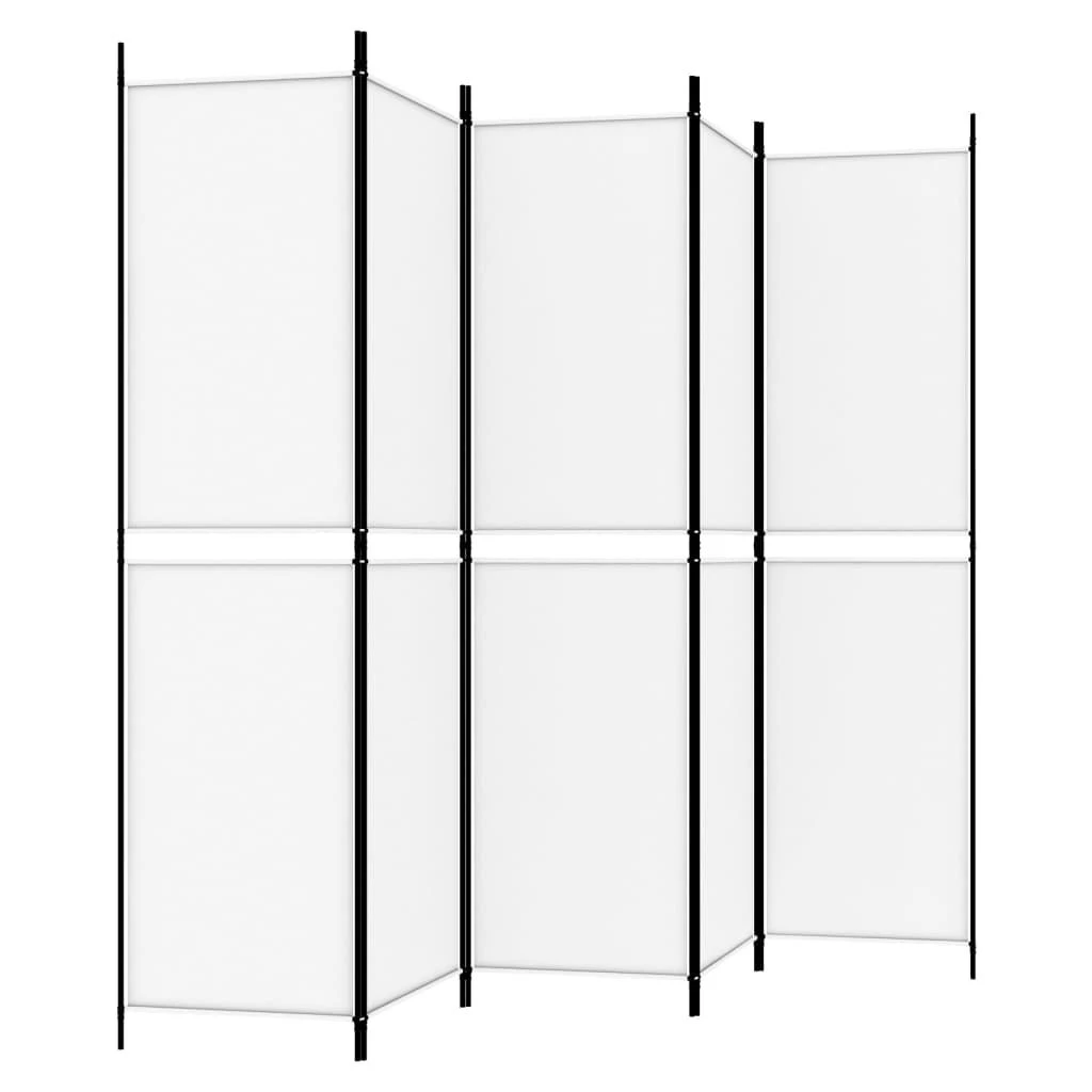 Kambario pertvara, 5 dalių, baltos spalvos, 250x200cm, audinys