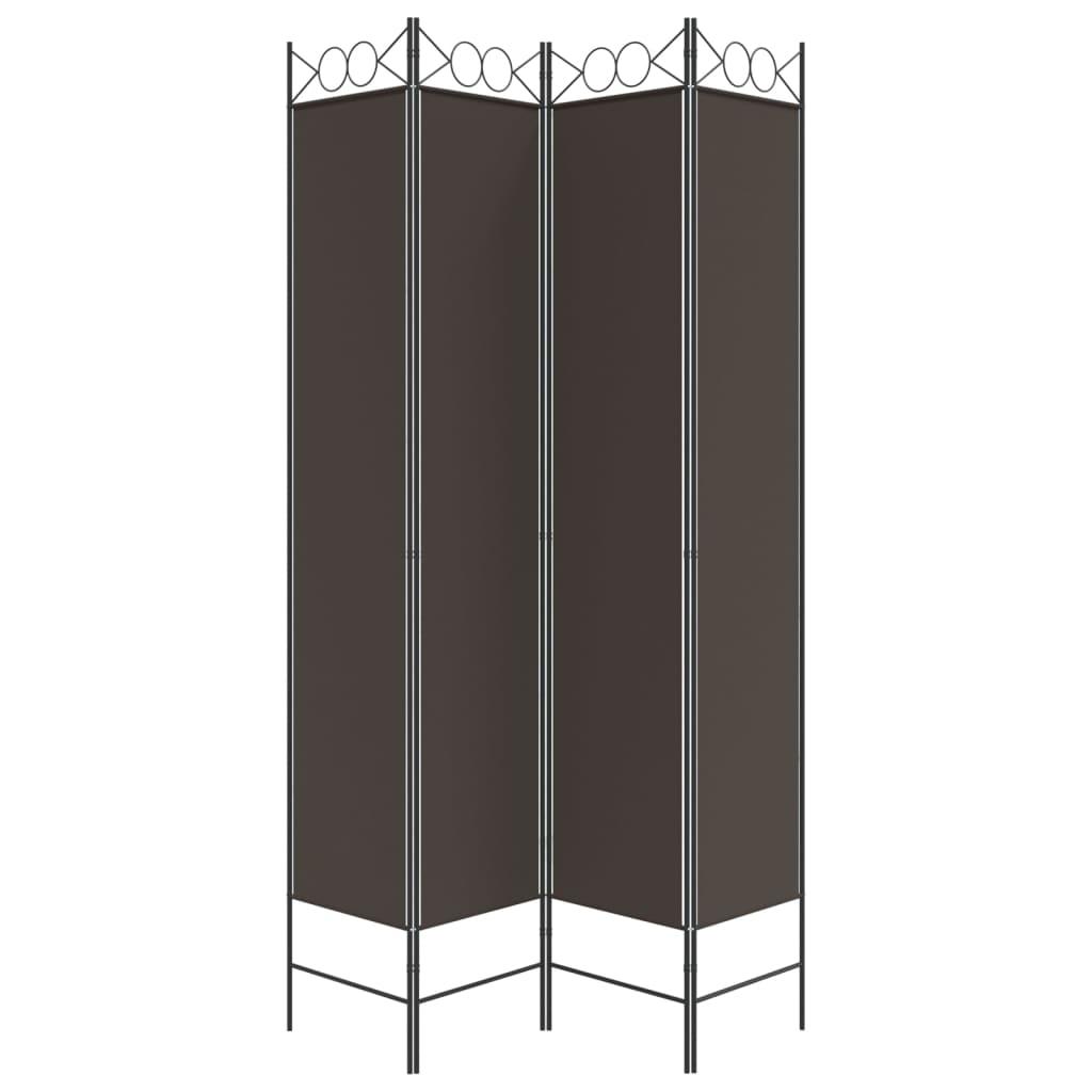 Kambario pertvara, 4 dalių, rudos spalvos, 160x220cm, audinys