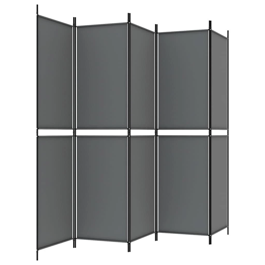 Kambario pertvara, 5 dalių, antracito, 250x200cm, audinys