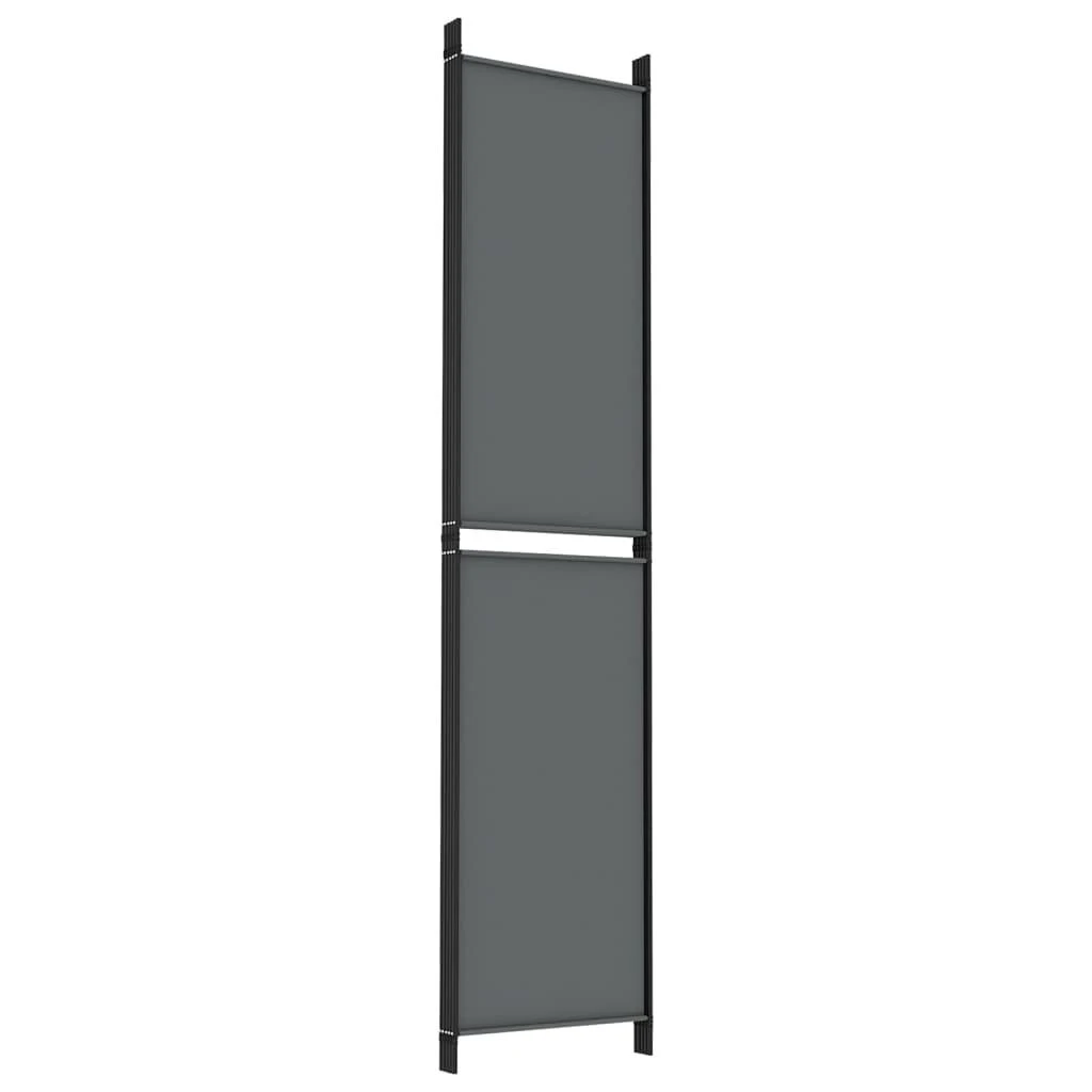 Kambario pertvara, 5 dalių, antracito, 250x220cm, audinys
