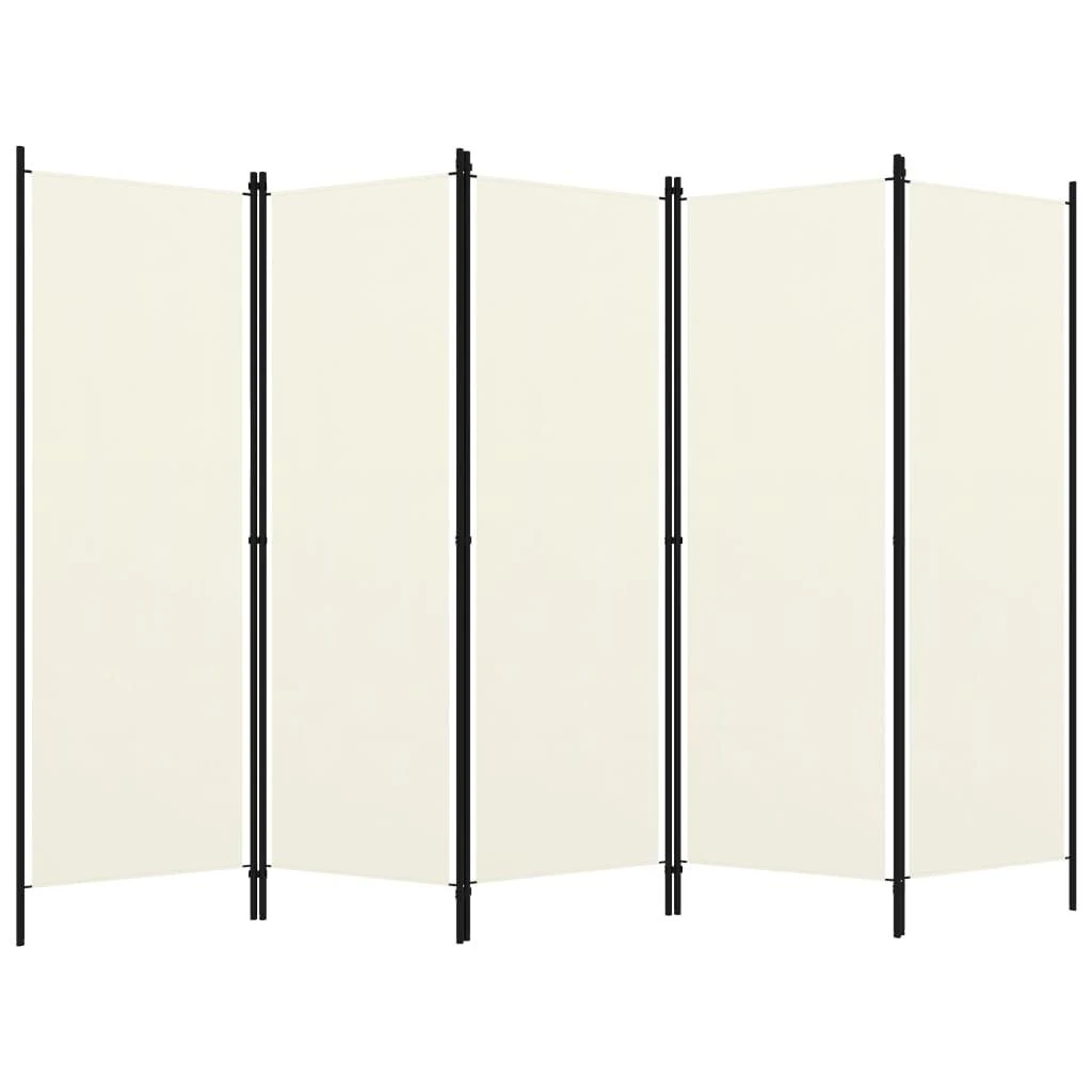 Kambario pertvara, 5 dalių, baltos spalvos, 250x180cm