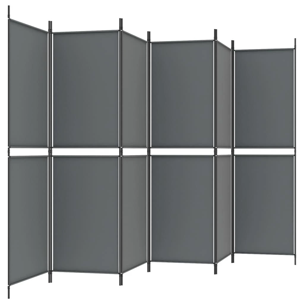 Kambario pertvara, 6 dalių, antracito, 300x180cm, audinys