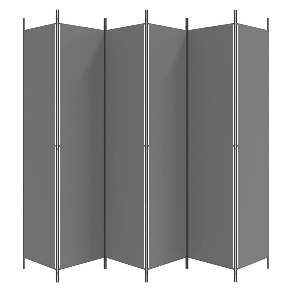 Kambario pertvara, 6 dalių, antracito, 300x220cm, audinys