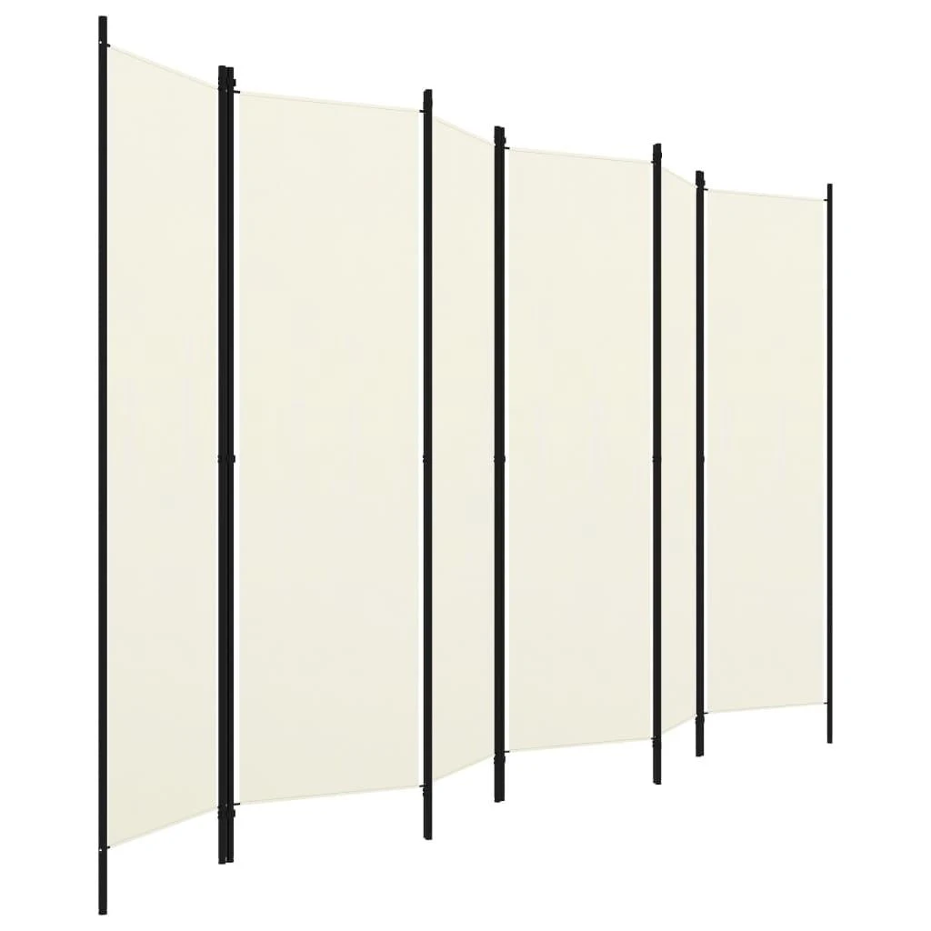 Kambario pertvara, 6 dalių, baltos spalvos, 300x180cm