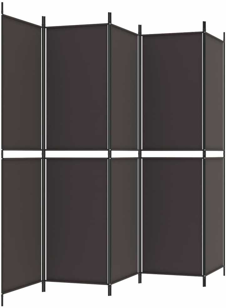 Kambario pertvara, 6 dalių, rudos spalvos, 300x220cm, audinys