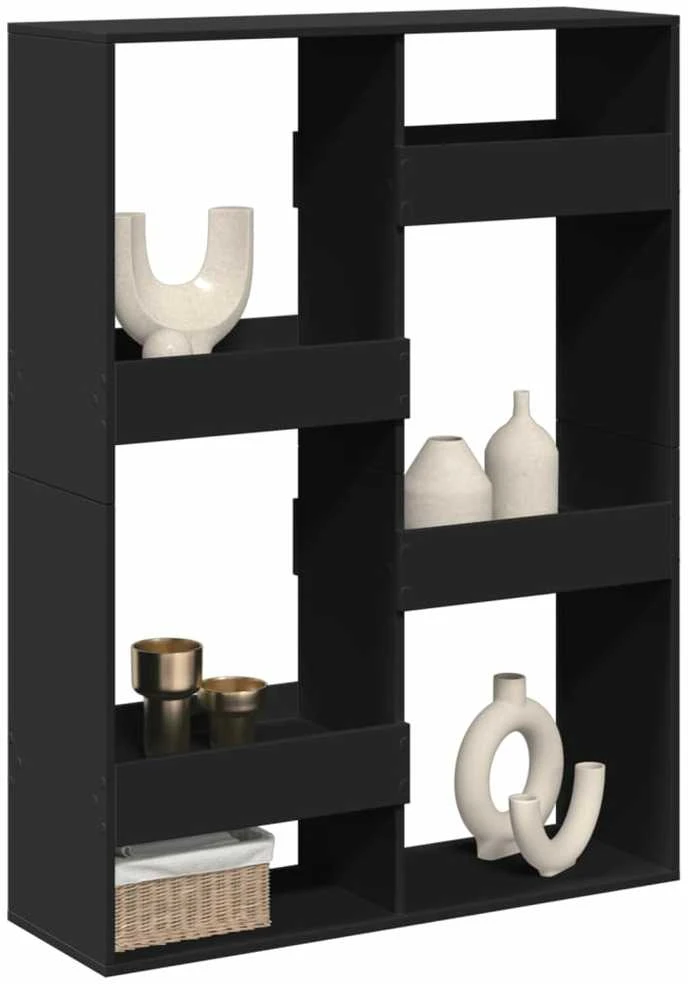 Kambario pertvara, juoda, 100x33x135cm, apdirbta mediena