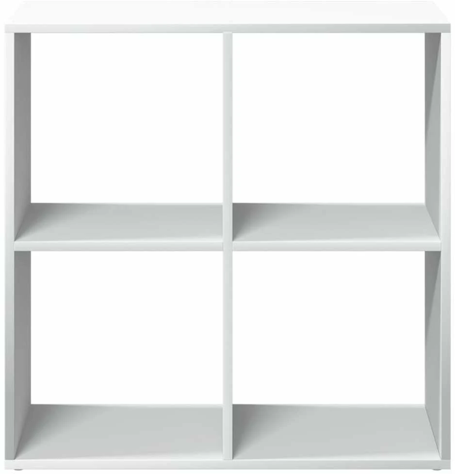 Kambario pertvara, knygų lentyna, balta, 69,5x29x69,5 cm, inžinerinė mediena