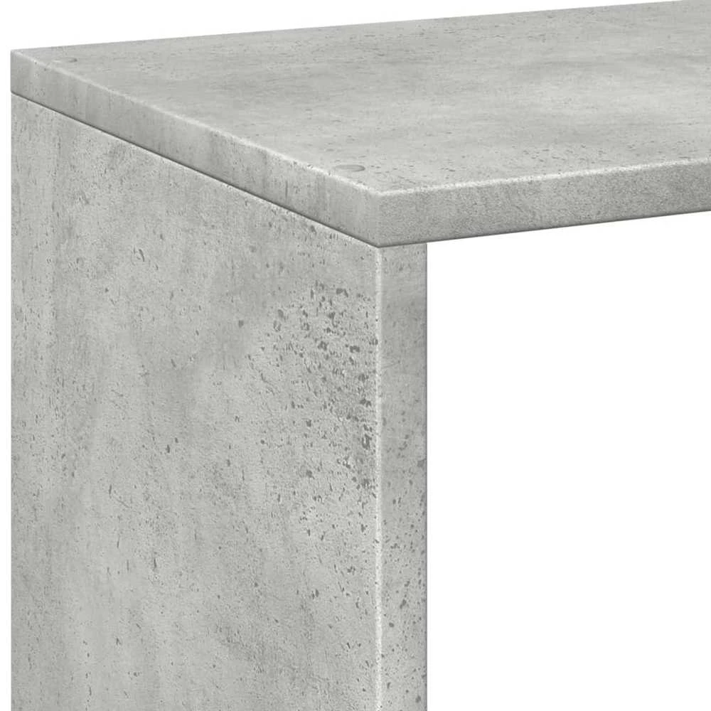 Kambario pertvara/knygų spinta, betono, 69,5x29x69,5cm, mediena