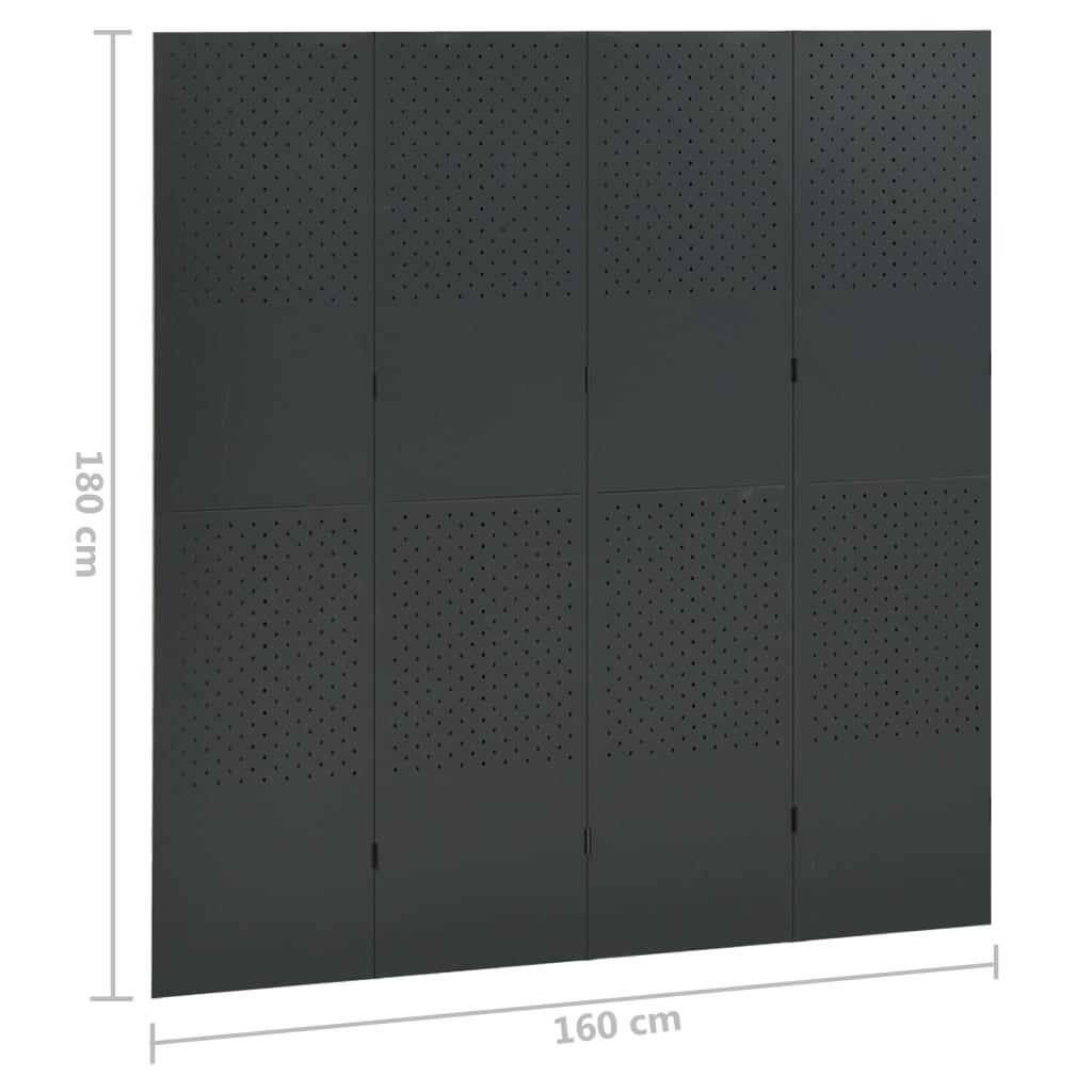 Kambario pertvaros, 4 dalių, 2vnt., pilkos, 160x180cm, plienas