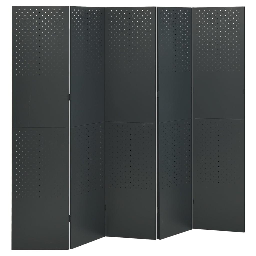 Kambario pertvaros, 5 dalių, 2vnt., pilkos, 200x180cm, plienas