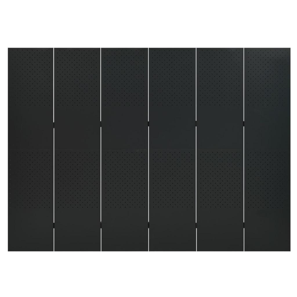 Kambario pertvaros, 6 dalių, 2vnt., juodos, 240x180cm, plienas
