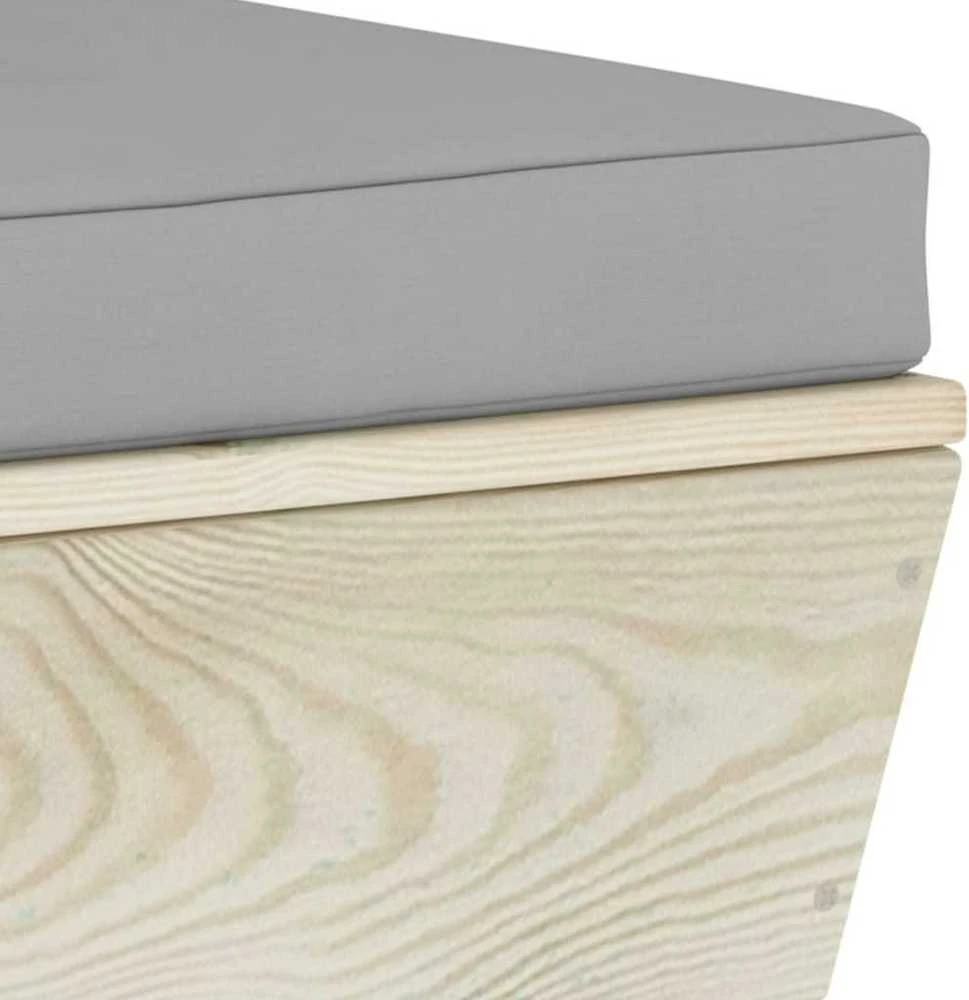 Kampinė sodo sofa iš palečių su pagalvėlėmis, impregnuota eglė