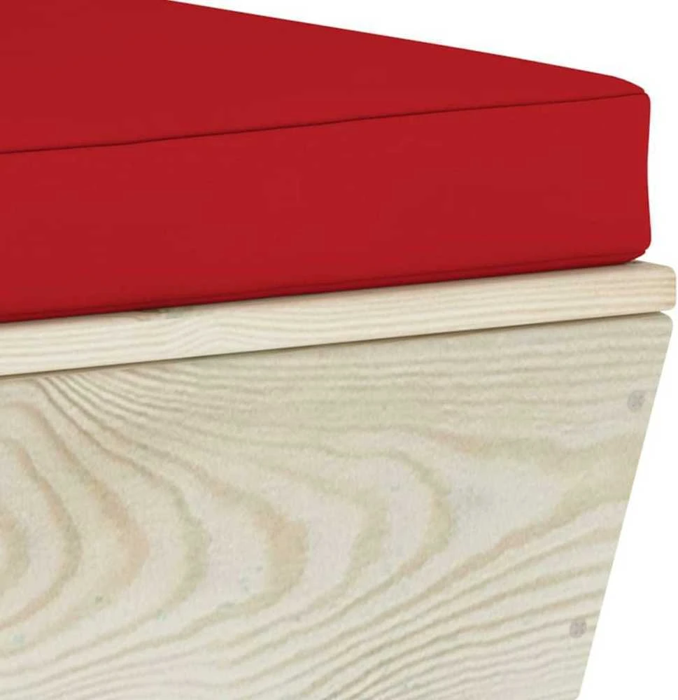 Kampinė sodo sofa iš palečių su pagalvėlėmis, impregnuota eglė