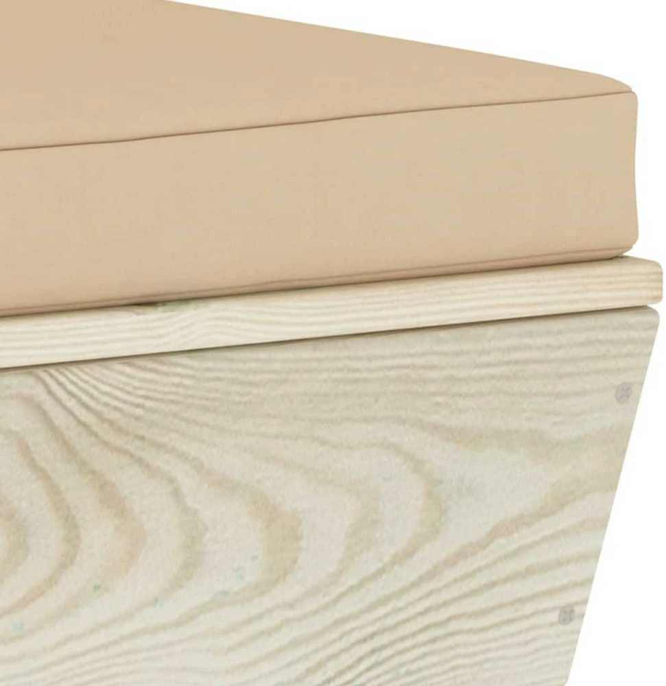 Kampinė sodo sofa iš palečių su pagalvėlėmis, impregnuota eglė