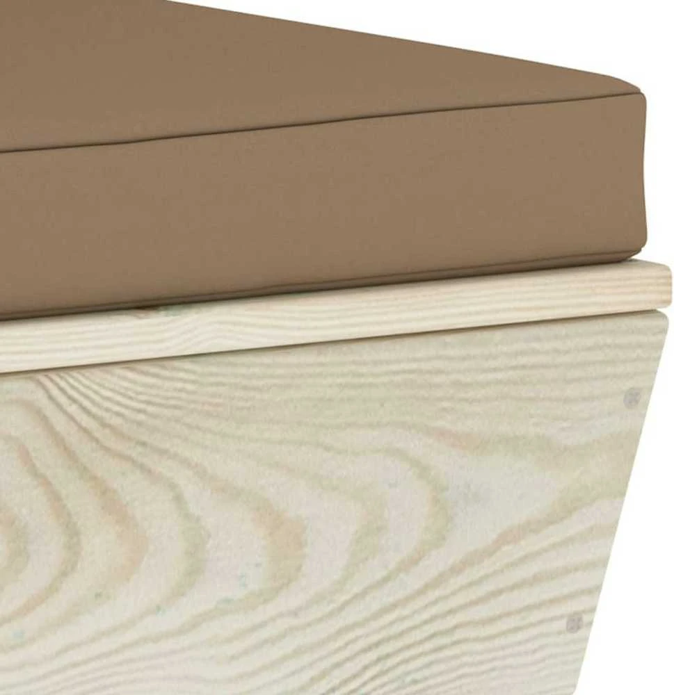 Kampinė sodo sofa iš palečių su pagalvėlėmis, impregnuota eglė