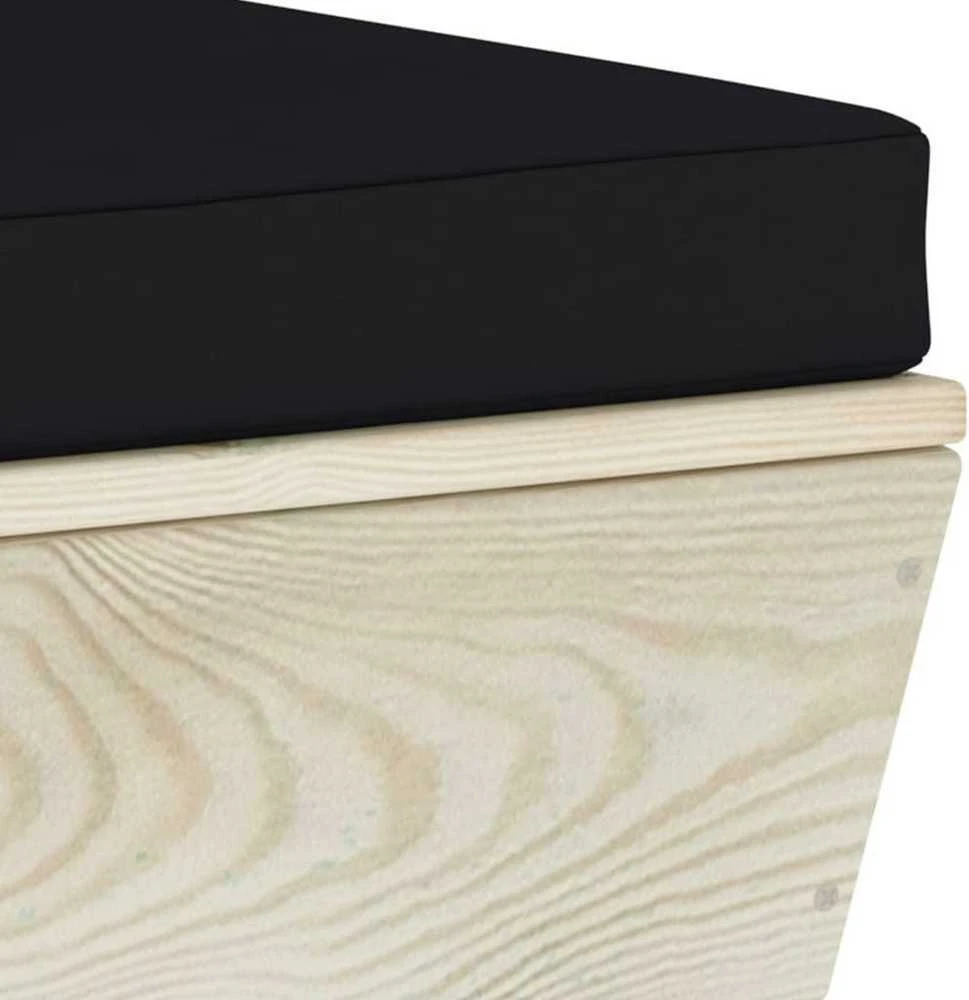 Kampinė sodo sofa iš palečių su pagalvėlėmis, impregnuota eglė