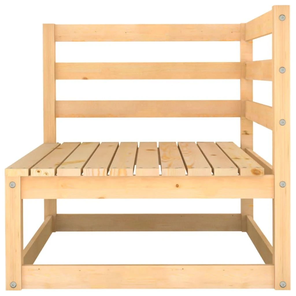Kampinė sodo sofa su pilkomis pagalvėlėmis, pušies masyvas