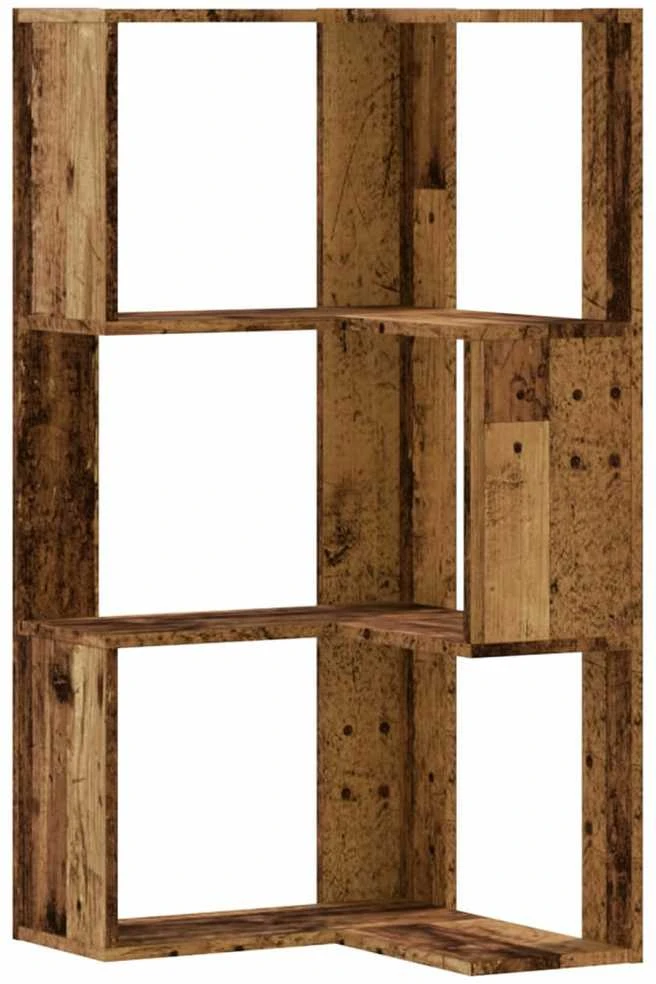 Kampinė spinta, 3 aukštų, medienos, 50x50x102cm, mediena