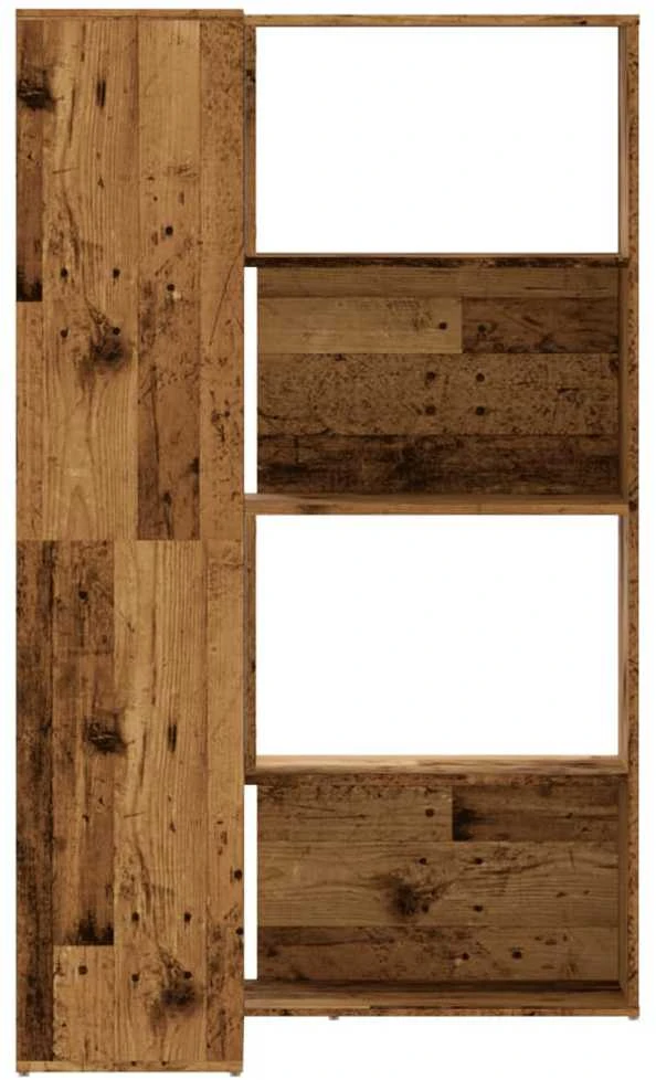 Kampinė spinta, 4 aukštų, medienos, 85x85x140cm, mediena