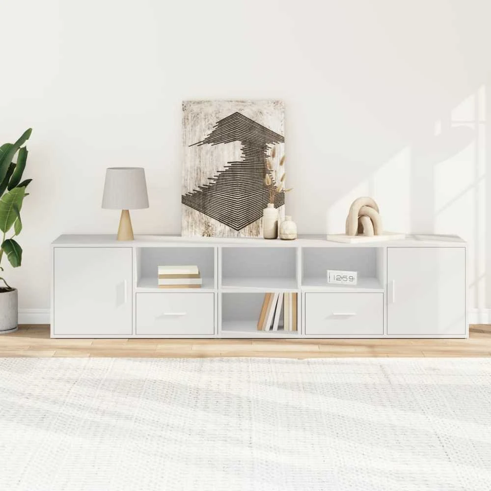 Kampinė spintelė, baltos spalvos, 200x40x45cm, mediena