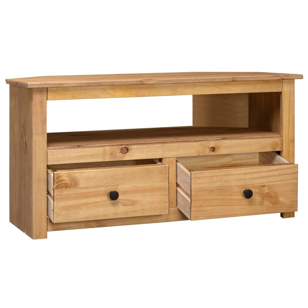 TV staliukas Kampinė TV spintelė Panama, 93x49x49cm, pušies masyvas
