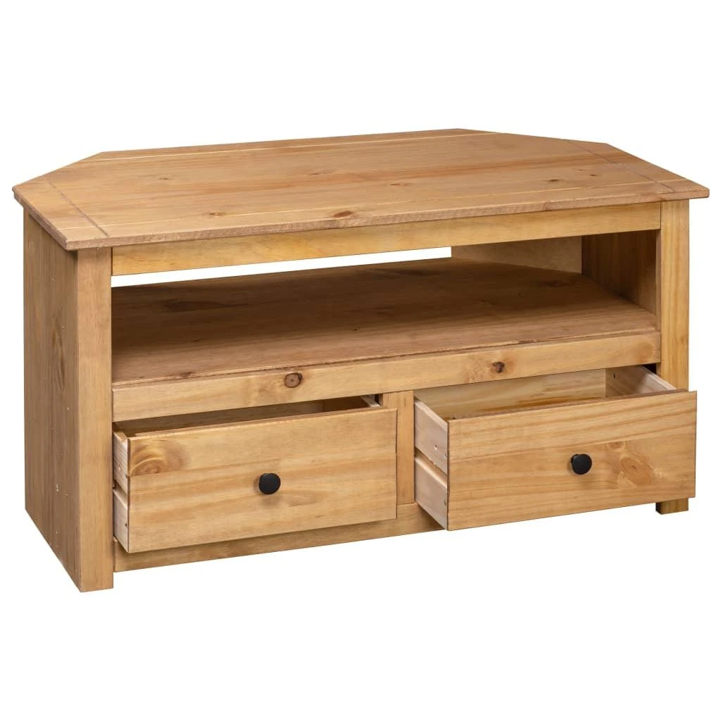 TV staliukas Kampinė TV spintelė Panama, 93x49x49cm, pušies masyvas
