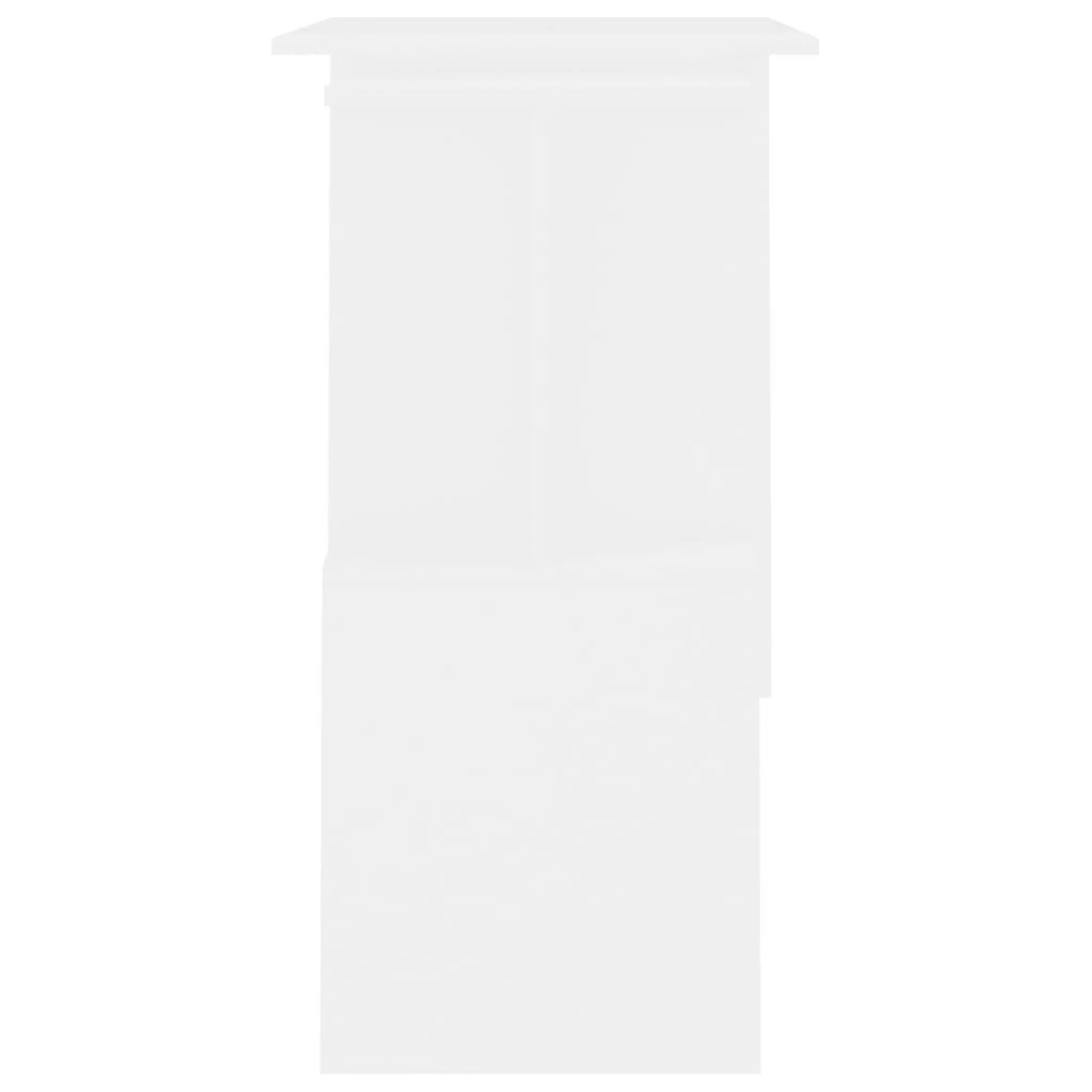 Kampinis rašomasis stalas, baltas, 200x50x76cm, mediena