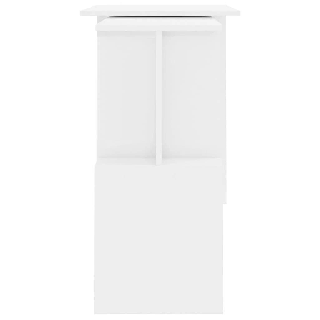 Kampinis rašomasis stalas, baltas, 200x50x76cm, mediena