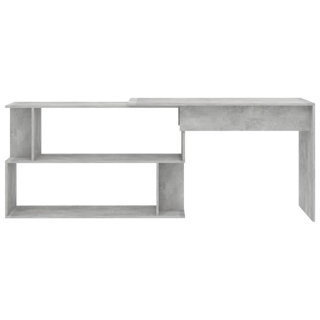 Kampinis rašomasis stalas, betono, 200x50x76cm, mediena