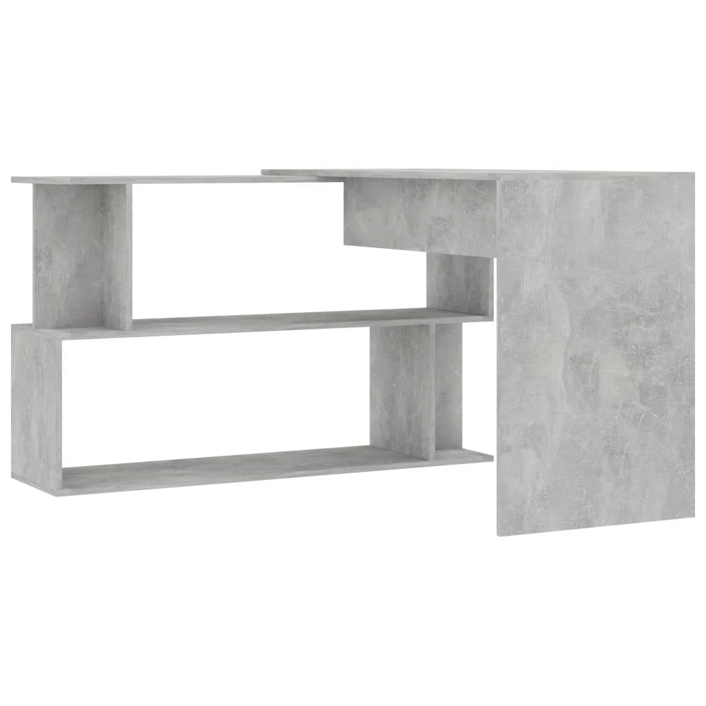 Kampinis rašomasis stalas, betono, 200x50x76cm, mediena