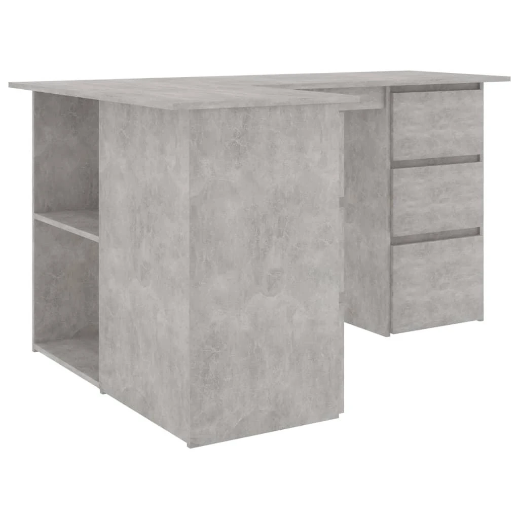 Kampinis rašomasis stalas, betono, 145x100x76cm, mediena