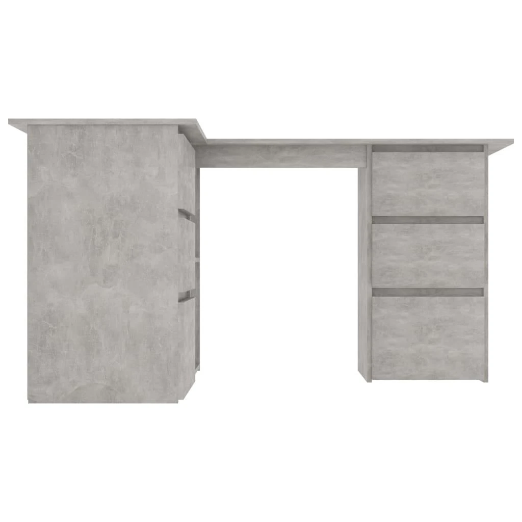 Kampinis rašomasis stalas, betono, 145x100x76cm, mediena
