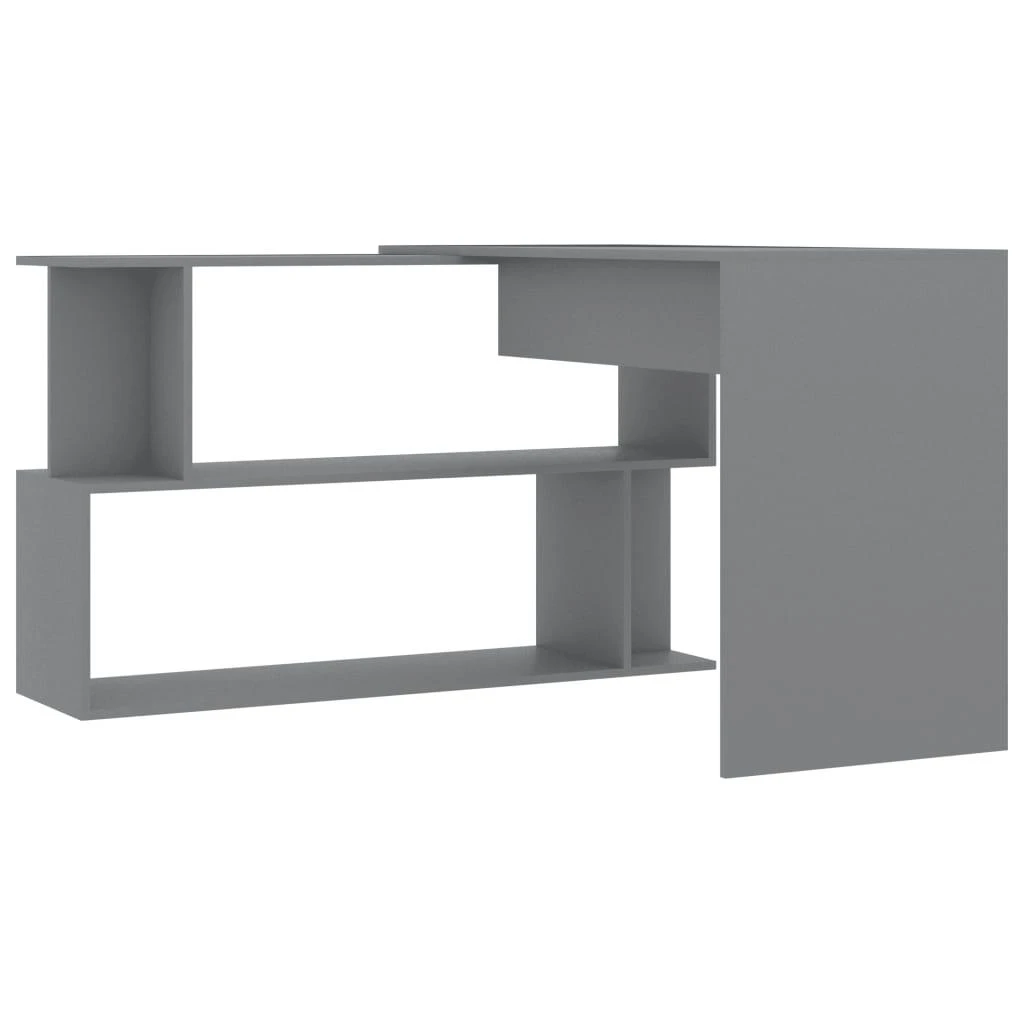 Kampinis rašomasis stalas, pilkas, 200x50x76cm, MDP