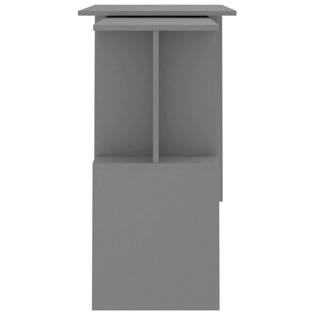 Kampinis rašomasis stalas, pilkas, 200x50x76cm, MDP