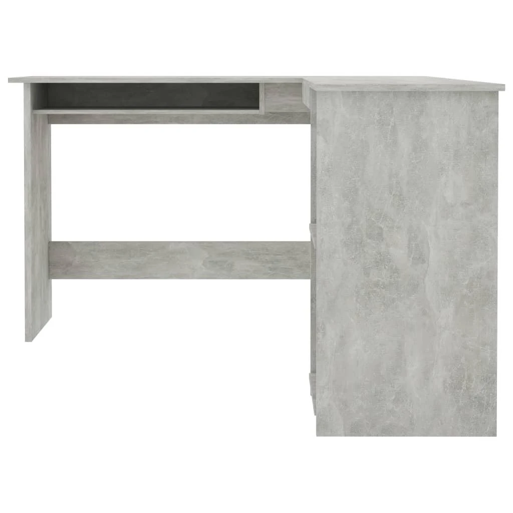 Kampinis stalas, betono, 120x140x75cm, mediena, L formos