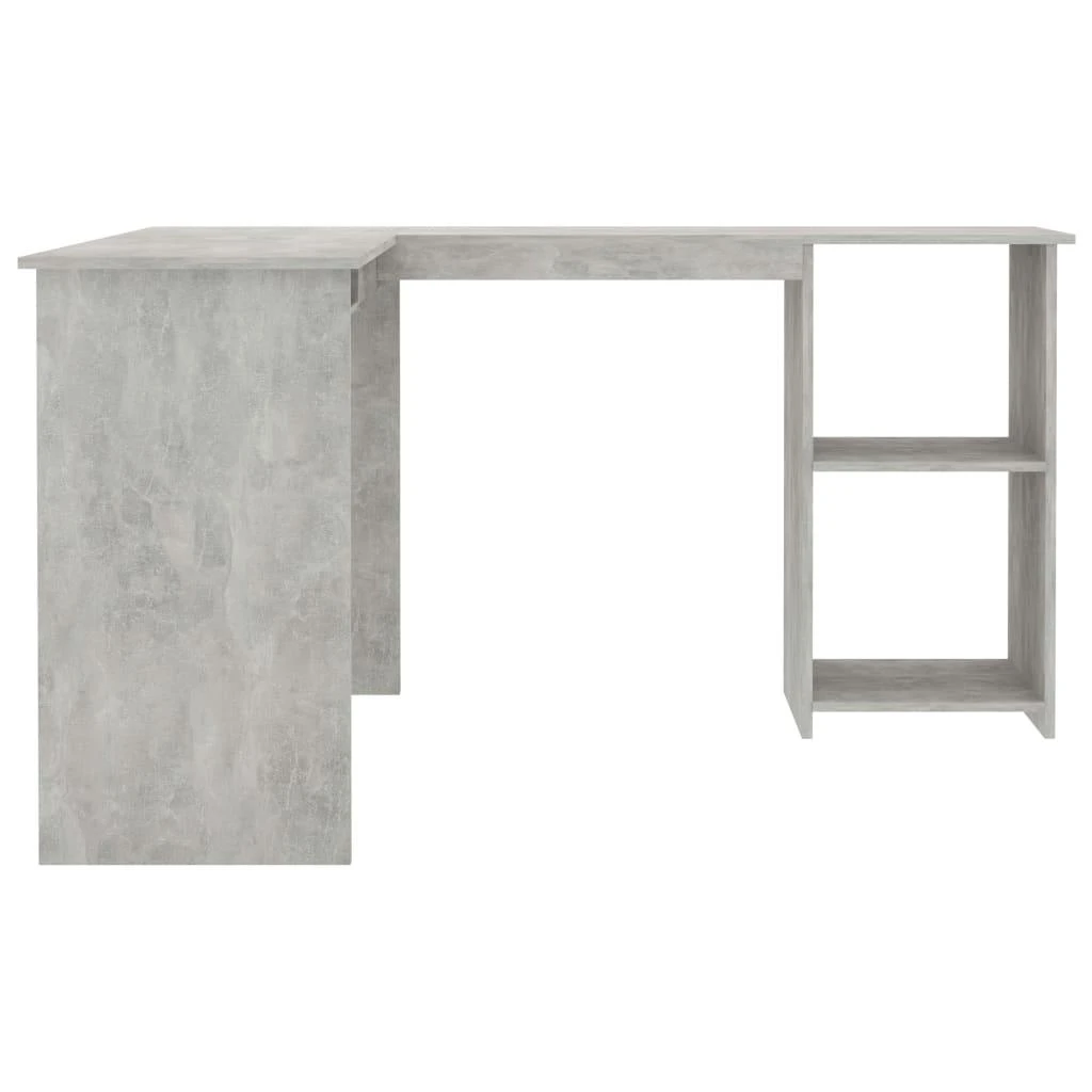 Kampinis stalas, betono, 120x140x75cm, mediena, L formos