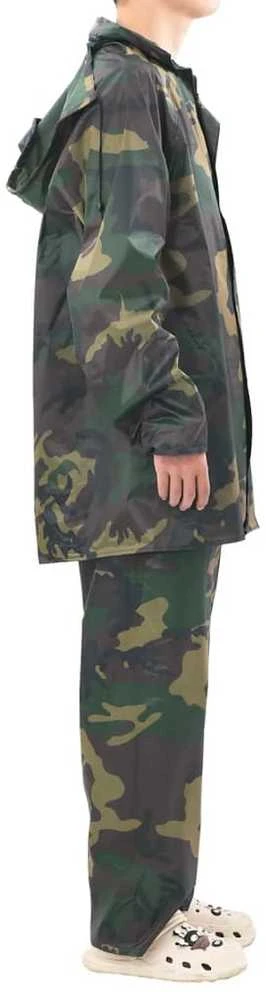 Kamufliažinis Vyriškas 2 Dalių Kostiumas nuo Lietaus su Gobtuvu, XL