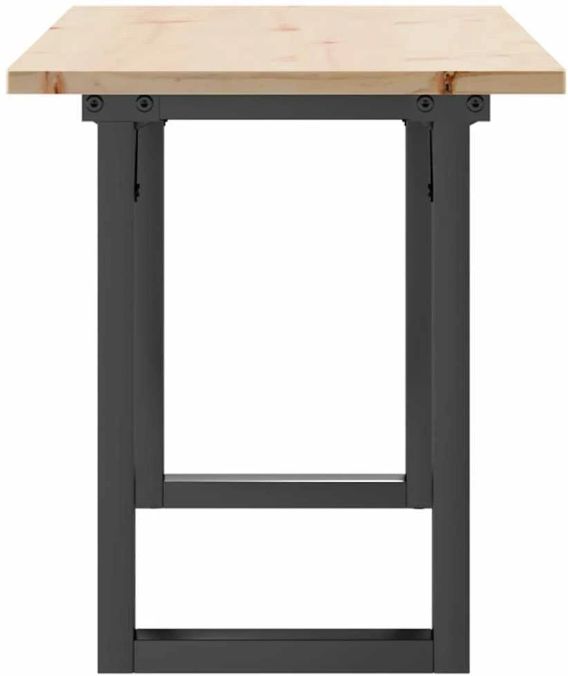 Kavos staliukas, 110x40x45cm, pušis ir plieno, O formos rėmas