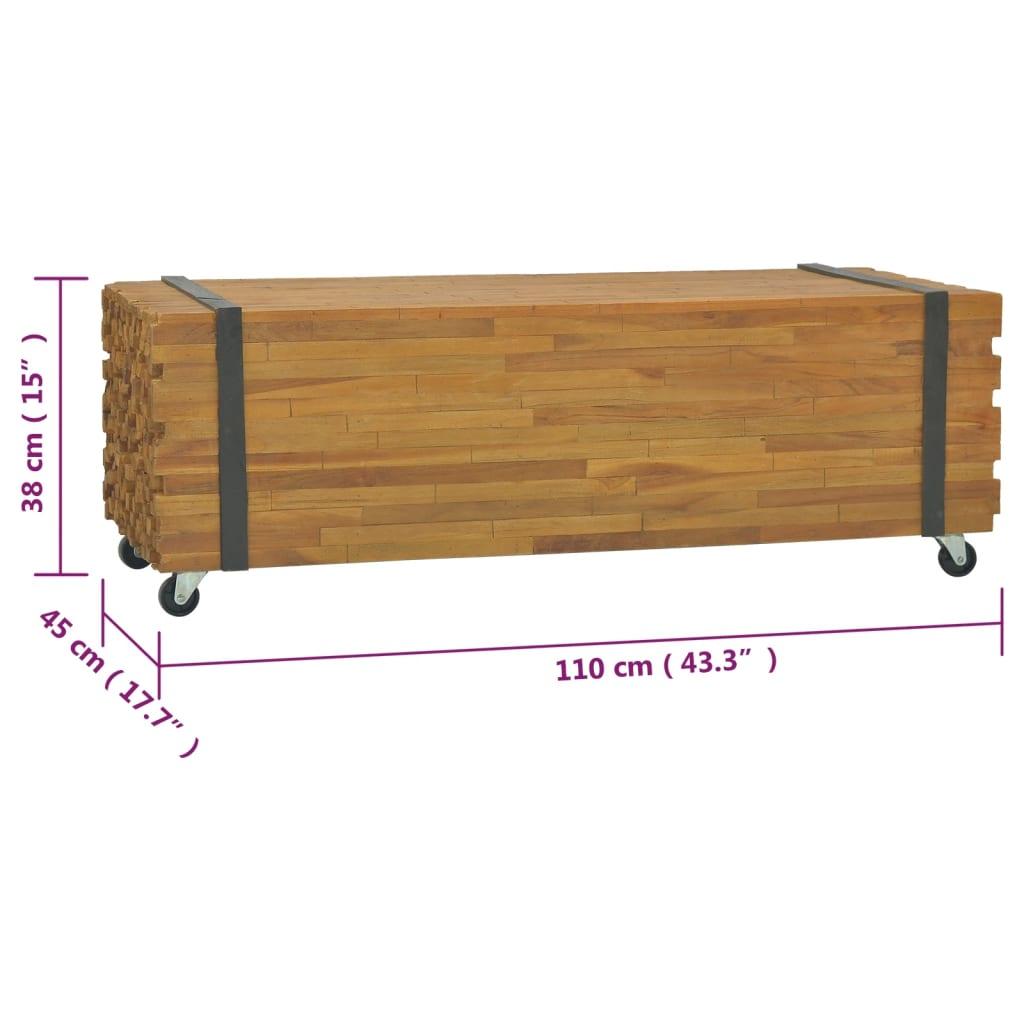 Kavos staliukas, 110x45x38cm, tikmedžio medienos masyvas