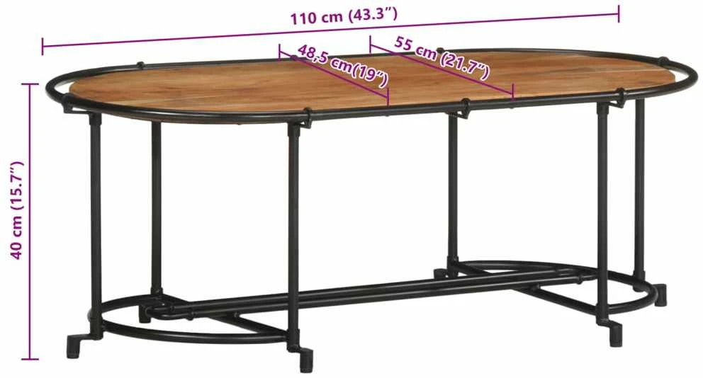 Kavos staliukas, 110x55x40cm, akacijos medienos masyvas