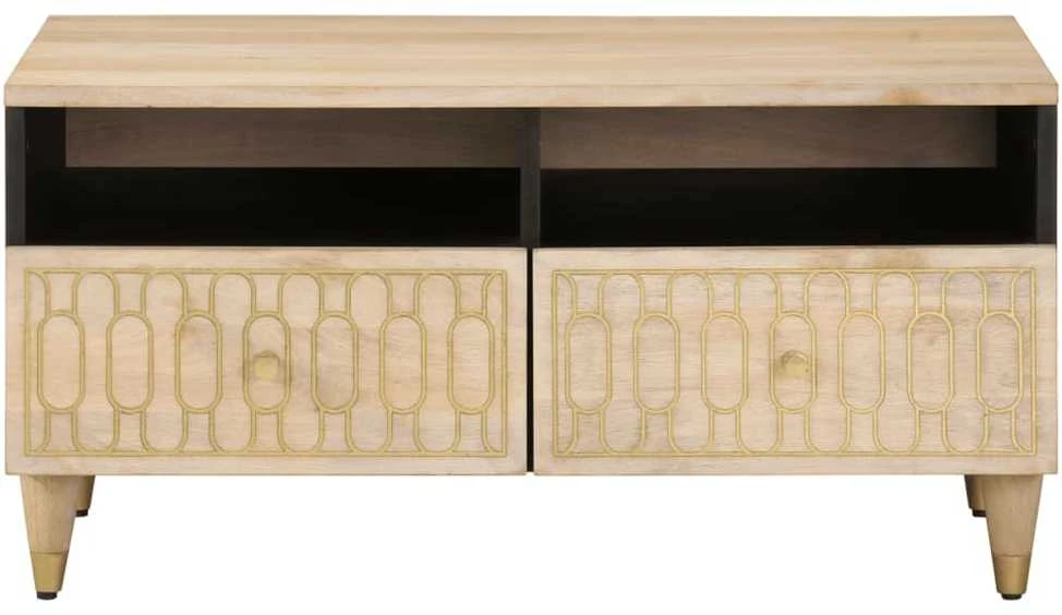 Kavos staliukas, 80x54x40cm, mango medienos masyvas