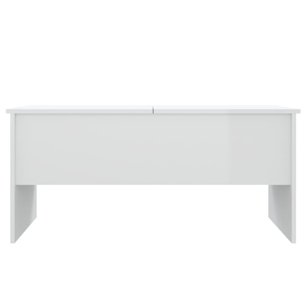 Kavos staliukas, baltas, 102x50,5x46,5cm, apdirbta mediena