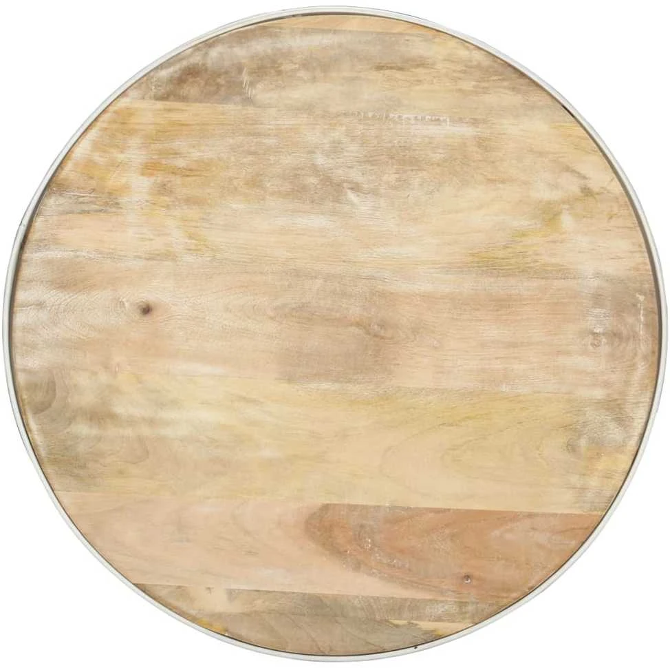 Kavos staliukas, baltas, 68x68x36cm, mango medienos masyvas