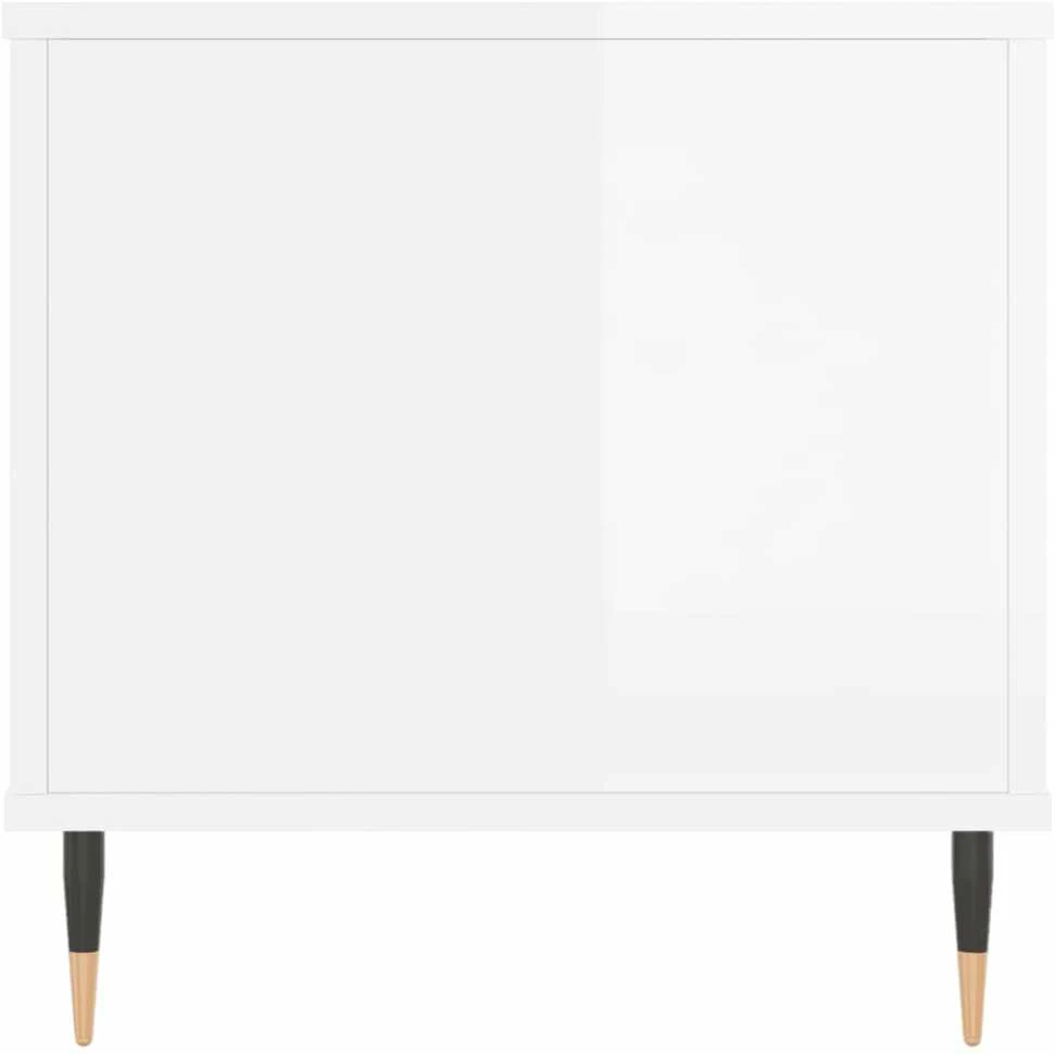Kavos staliukas, baltas, 90x44,5x45cm, mediena, blizgus