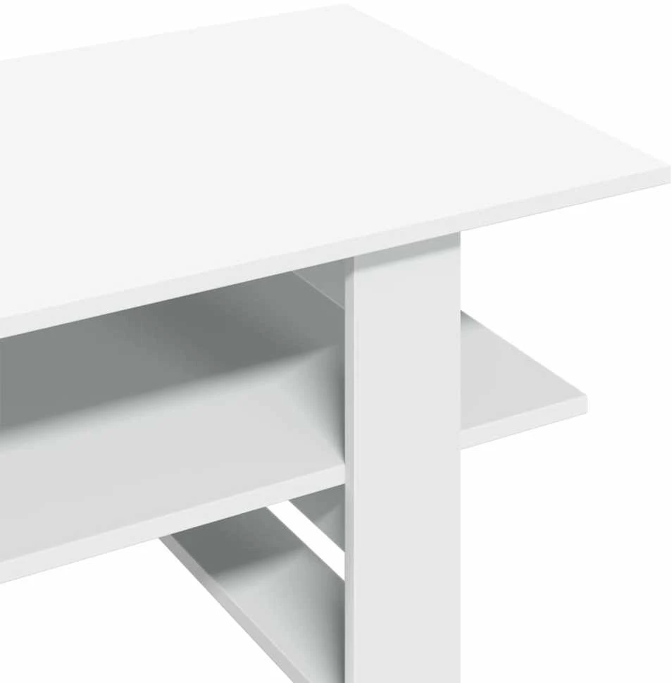 Kavos staliukas, baltos spalvos, 102x55x42cm, apdirbta mediena
